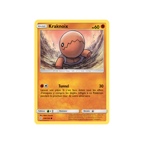 Kraknoix 108/236 : Joyau Commune de l'extension Pokémon Éclipse Cosmique