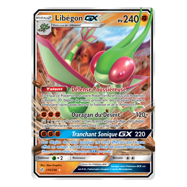 Découvrez Libégon, carte Holographique rare GX de la série Éclipse Cosmique