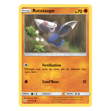 Carte Rototaupe - Commune de Pokémon Éclipse Cosmique 114/236