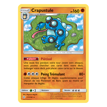 Carte Crapustule - Rare de Pokémon Éclipse Cosmique 117/236