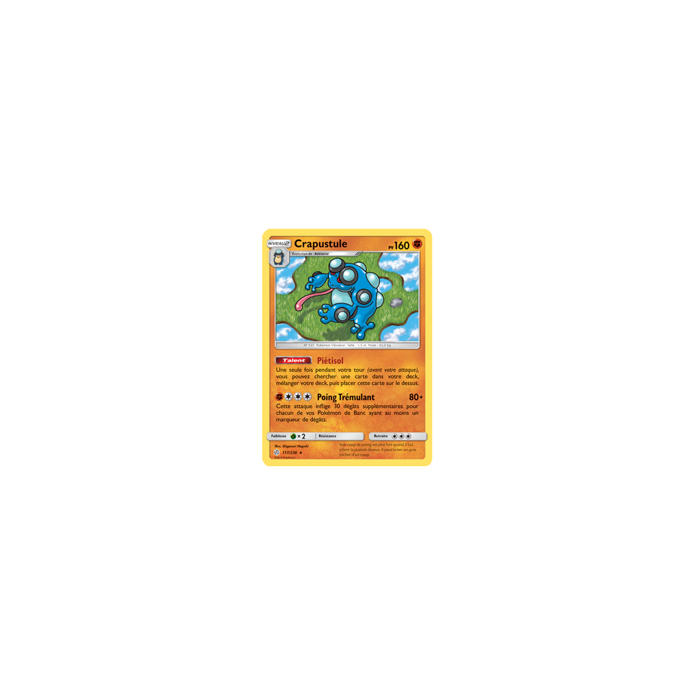 Carte Crapustule - Rare de Pokémon Éclipse Cosmique 117/236