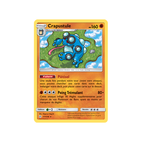 Carte Crapustule - Rare de Pokémon Éclipse Cosmique 117/236