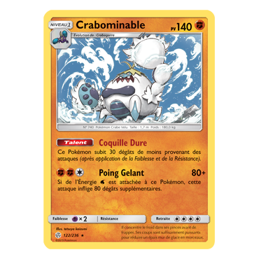 Carte Crabominable - Rare de Pokémon Éclipse Cosmique 122/236