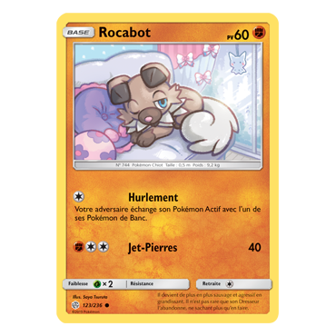 Rocabot 123/236 : Joyau Commune de l'extension Pokémon Éclipse Cosmique