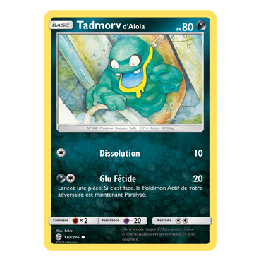 Tadmorv d'Alola 130/236 : Joyau Commune de l'extension Pokémon Éclipse Cosmique