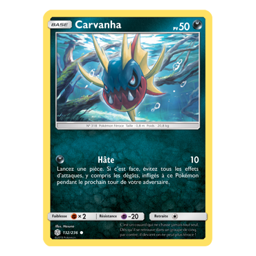 Carte Carvanha - Commune de Pokémon Éclipse Cosmique 132/236