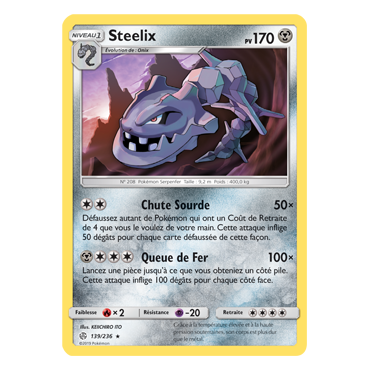 Découvrez Steelix, carte Holographique rare de la série Éclipse Cosmique