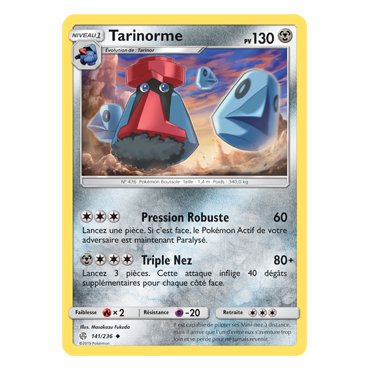 Carte Tarinorme - Peu commune de Pokémon Éclipse Cosmique 141/236