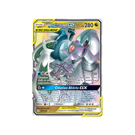 Arceus, Dialga et Palkia 156/236 : Joyau Holographique rare GX de l'extension Pokémon Éclipse Cosmique