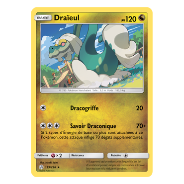 Carte Draïeul - Rare de Pokémon Éclipse Cosmique 159/236