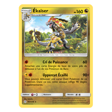 Carte Ékaïser - Holographique rare de Pokémon Éclipse Cosmique 163/236