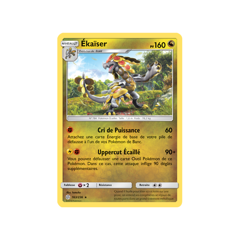 Carte Ékaïser - Holographique rare de Pokémon Éclipse Cosmique 163/236