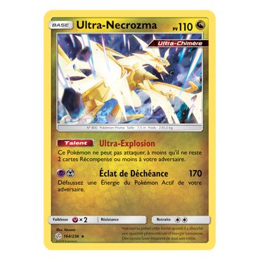 Carte Ultra-Necrozma - Holographique rare de Pokémon Éclipse Cosmique 164/236