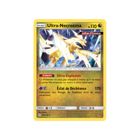 Carte Ultra-Necrozma - Holographique rare de Pokémon Éclipse Cosmique 164/236