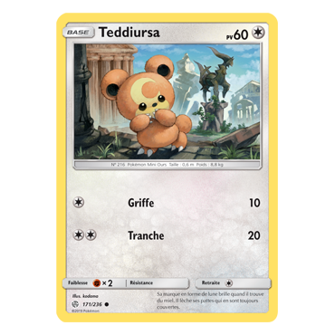 Découvrez Teddiursa, carte Commune de la série Éclipse Cosmique