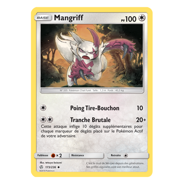Mangriff 173/236 : Joyau Peu commune de l'extension Pokémon Éclipse Cosmique