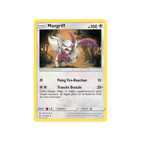 Mangriff 173/236 : Joyau Peu commune de l'extension Pokémon Éclipse Cosmique