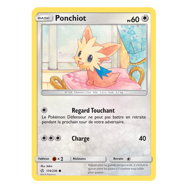 Ponchiot 174/236 : Joyau Commune de l'extension Pokémon Éclipse Cosmique