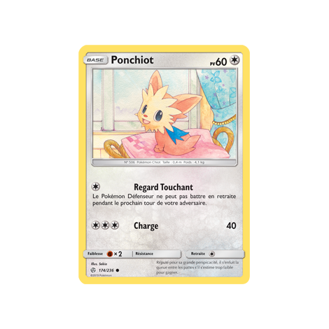 Ponchiot 174/236 : Joyau Commune de l'extension Pokémon Éclipse Cosmique