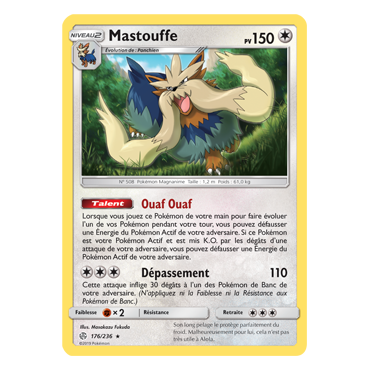 Carte Mastouffe - Holographique rare de Pokémon Éclipse Cosmique 176/236