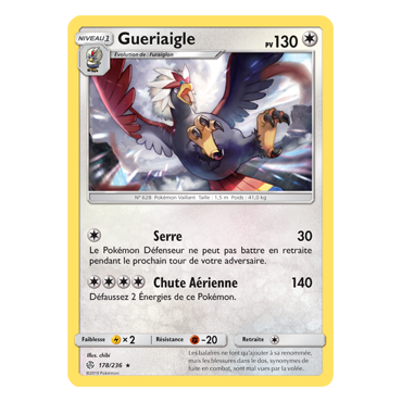 Carte Gueriaigle - Rare de Pokémon Éclipse Cosmique 178/236