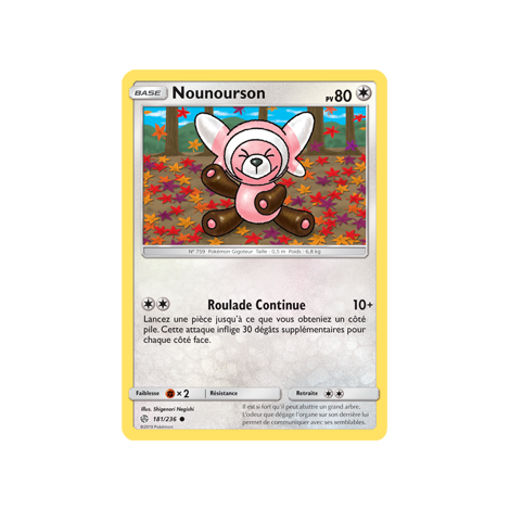 Carte Nounourson - Commune de Pokémon Éclipse Cosmique 181/236