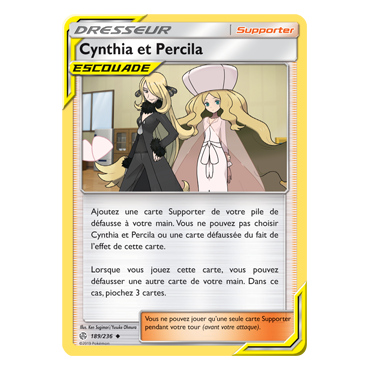 Cynthia et Percila 189/236 : Joyau Peu commune de l'extension Pokémon Éclipse Cosmique