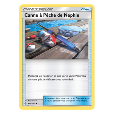 Carte Canne à Pêche de Néphie - Peu commune de Pokémon Éclipse Cosmique 195/236