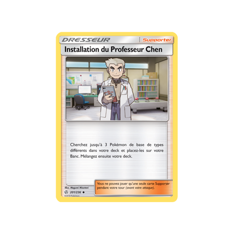 Carte Installation du Professeur Chen - Peu commune de Pokémon Éclipse Cosmique 201/236