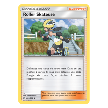 Roller Skateuse 203/236 : Joyau Peu commune de l'extension Pokémon Éclipse Cosmique