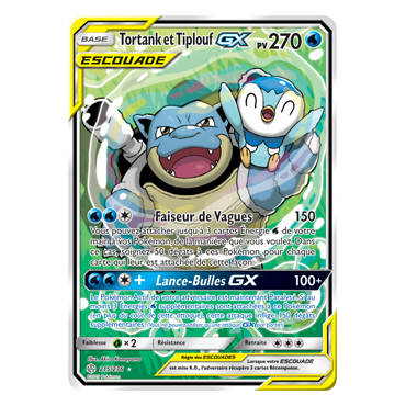 Carte Tortank et Tiplouf - Ultra rare de Pokémon Éclipse Cosmique 215/236