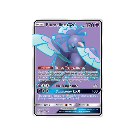 Carte Plumeline - Ultra rare de Pokémon Éclipse Cosmique 217/236