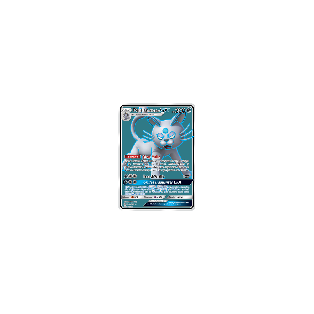 Persian d'Alola 219/236 : Joyau Ultra rare de l'extension Pokémon Éclipse Cosmique