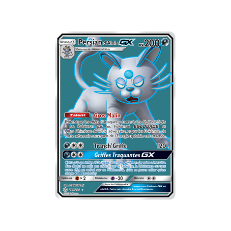 Persian d'Alola 219/236 : Joyau Ultra rare de l'extension Pokémon Éclipse Cosmique