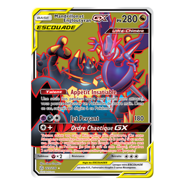 Carte Mandrillon et Engloutyran - Ultra rare de Pokémon Éclipse Cosmique 223/236