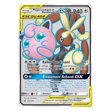 Carte Méga-Lockpin et Rondoudou - Ultra rare de Pokémon Éclipse Cosmique 225/236