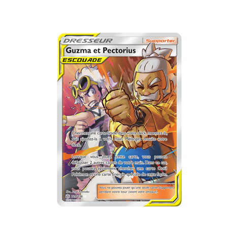 Carte Guzma et Pectorius - Ultra rare de Pokémon Éclipse Cosmique 229/236