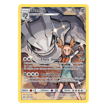 Steelix 247/236 : Joyau Secrète rare de l'extension Pokémon Éclipse Cosmique