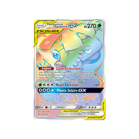 Florizarre et Vipélierre 249/236 : Joyau Arc-en-ciel rare de l'extension Pokémon Éclipse Cosmique