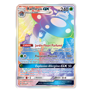Carte Rafflesia - Arc-en-ciel rare de Pokémon Éclipse Cosmique 250/236