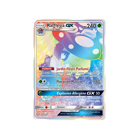 Carte Rafflesia - Arc-en-ciel rare de Pokémon Éclipse Cosmique 250/236