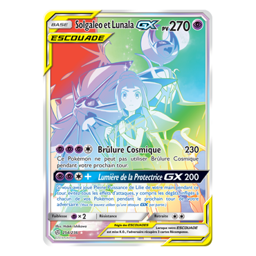 Solgaleo et Lunala 254/236 : Joyau Arc-en-ciel rare de l'extension Pokémon Éclipse Cosmique