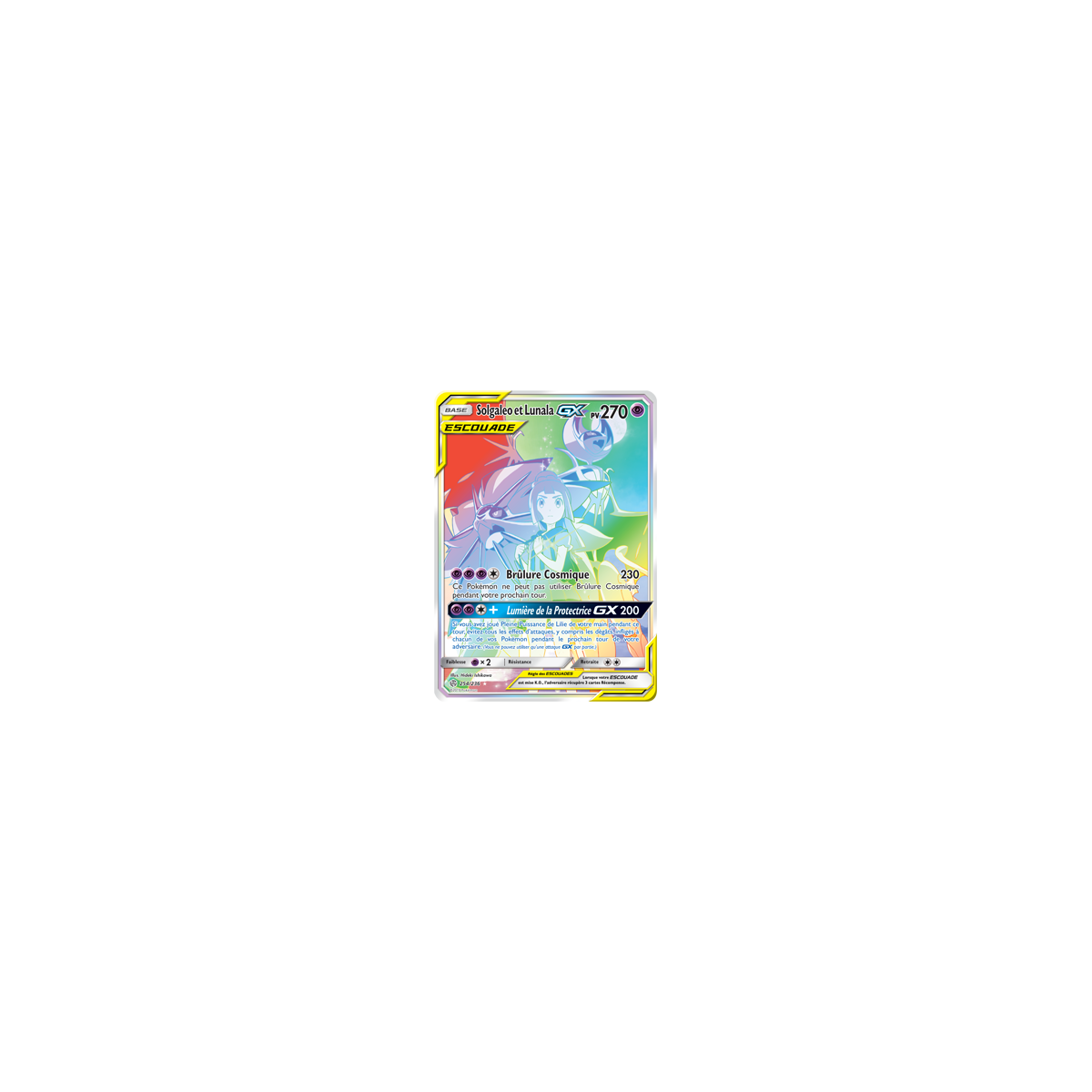 Solgaleo et Lunala 254/236 : Joyau Arc-en-ciel rare de l'extension Pokémon Éclipse Cosmique