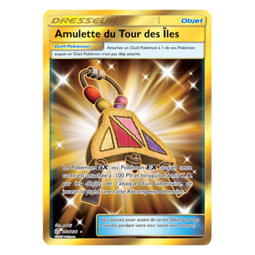 Carte Amulette du Tour des Îles - Holographique rare de Pokémon Éclipse Cosmique 265/236