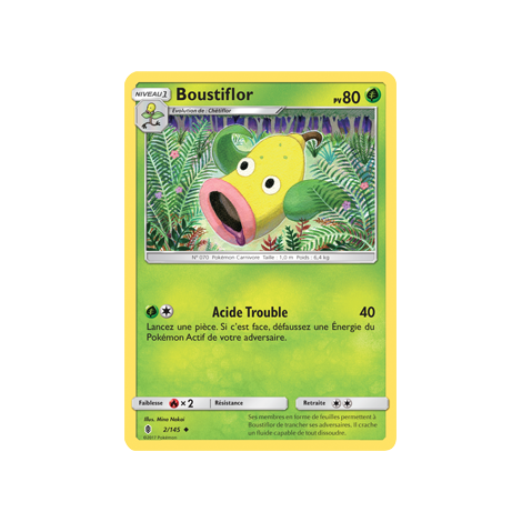 Boustiflor 2/145 : Joyau Peu commune de l'extension Pokémon Gardiens Ascendants