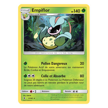 Carte Empiflor - Rare de Pokémon Gardiens Ascendants 3/145