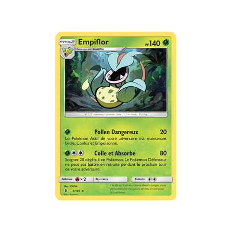 Carte Empiflor - Rare de Pokémon Gardiens Ascendants 3/145