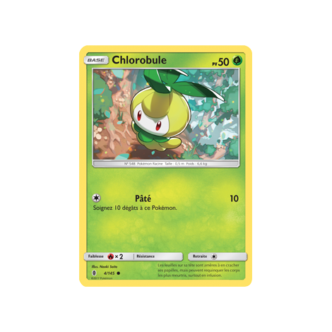 Chlorobule 4/145 : Joyau Commune de l'extension Pokémon Gardiens Ascendants