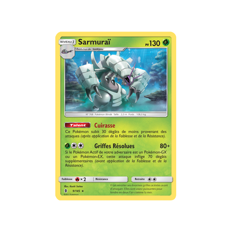 Carte Sarmuraï - Holographique rare de Pokémon Gardiens Ascendants 9/145