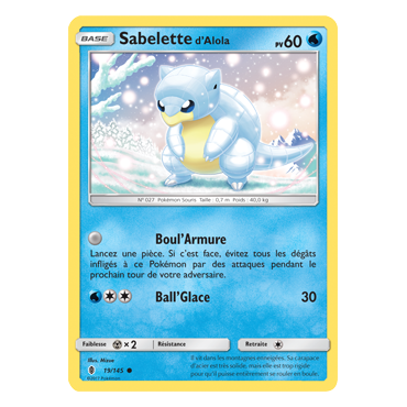 Découvrez Sabelette d'Alola, carte Commune de la série Gardiens Ascendants